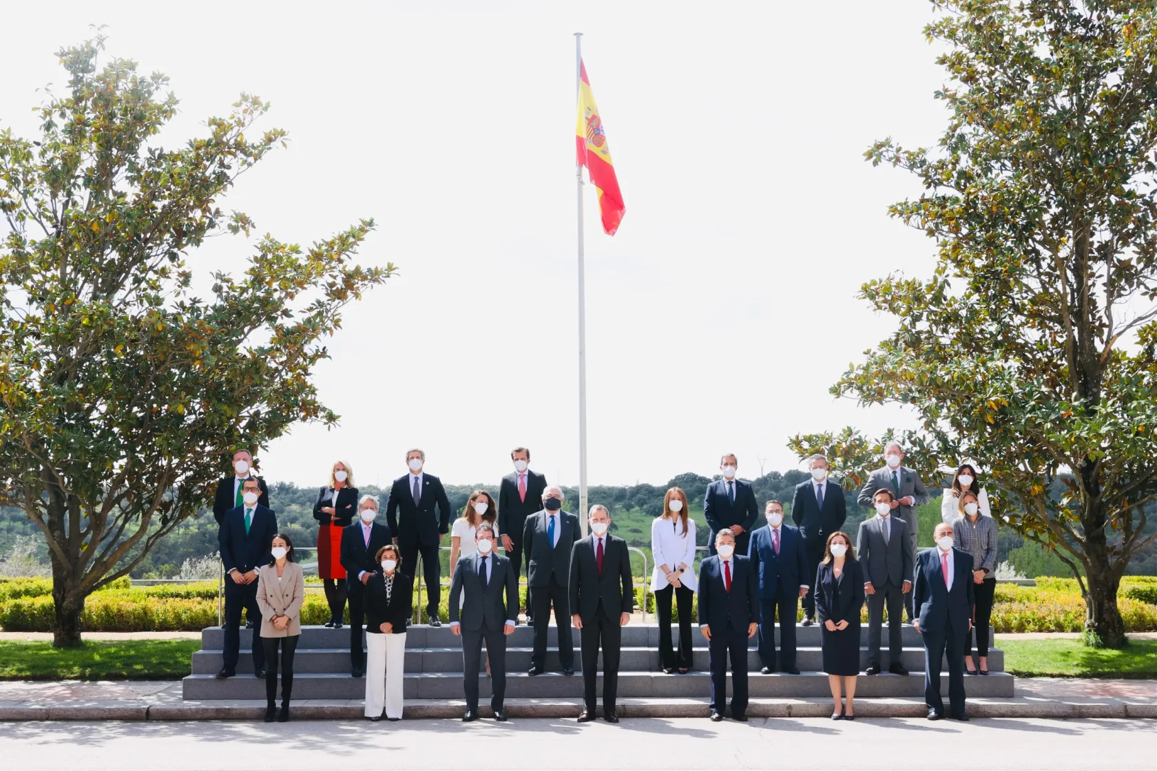 Foto de familia de los asistentes a la audiencia con el Rey Felipe VI 