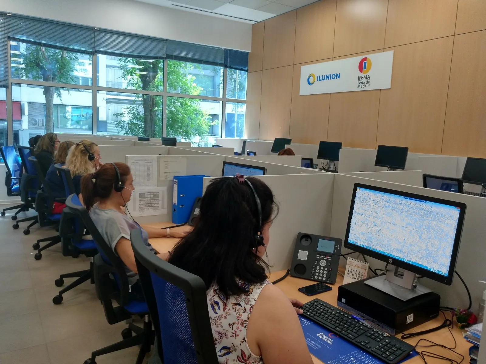 Fotografía de la plataforma de ILUNION Contact Center BPO 