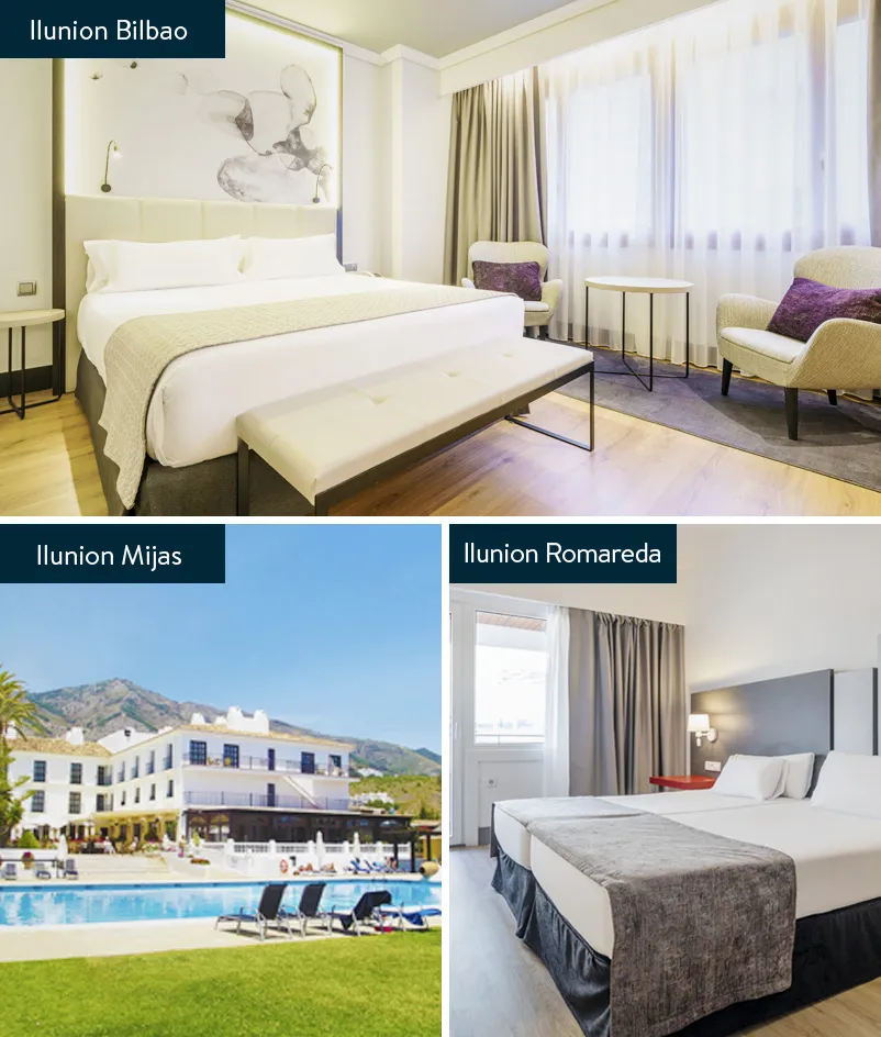 Collage con imagenes de los tres establecimientos