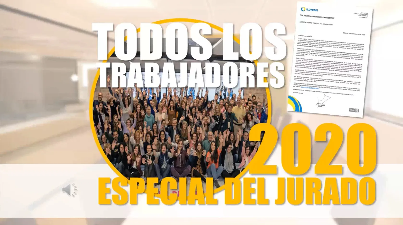 Premio Especial del Jurado a todas las personas que trabajan en ILUNION