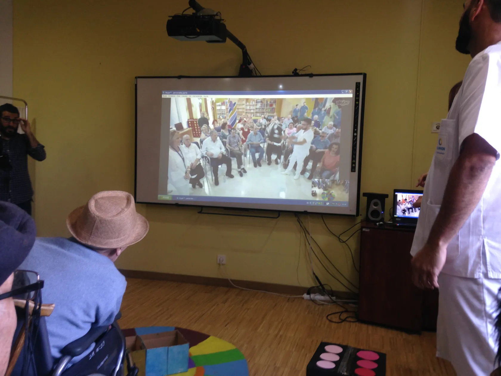 Uno de los momentos del duelo telemático